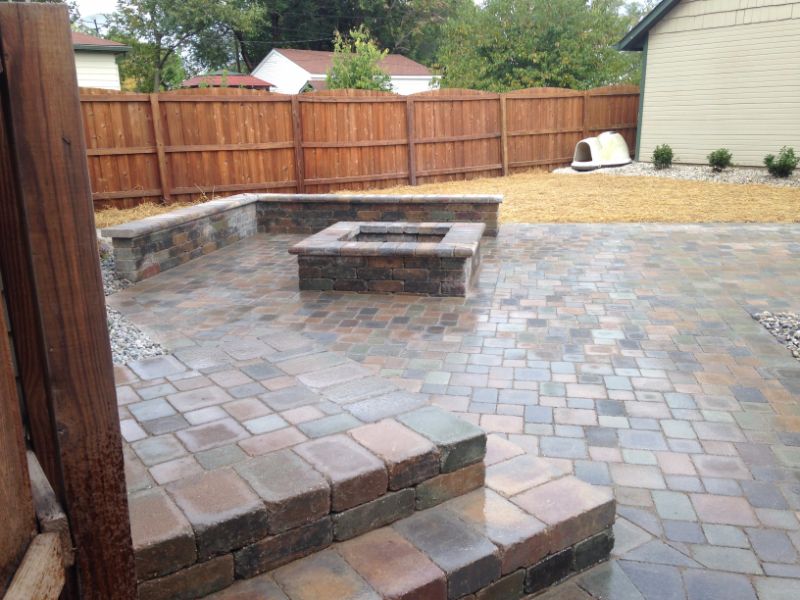 The Noll Landscape Group Fishers Fire Pit Installation